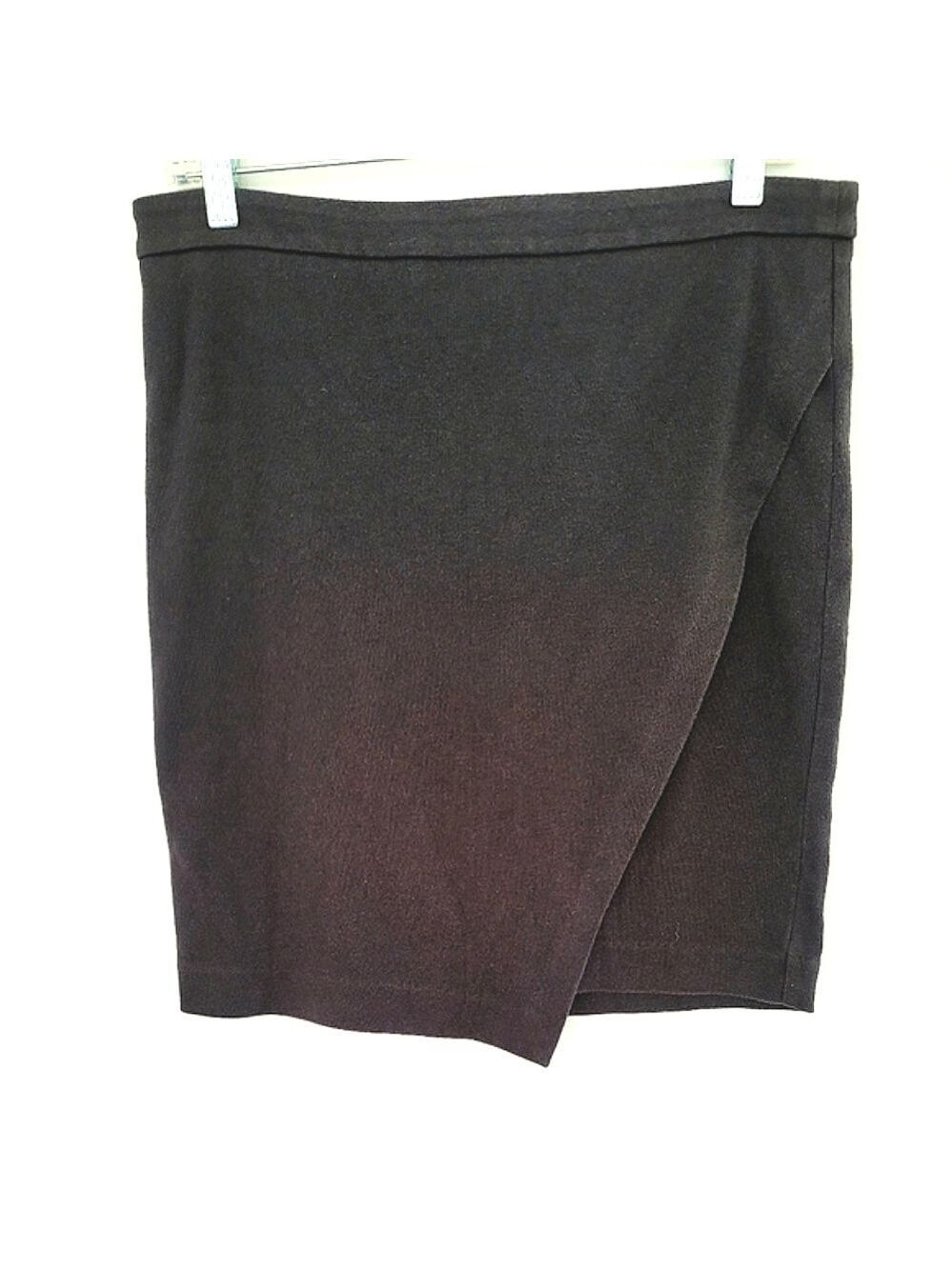 Michael by Michael Kors Black Wrapped Midi Skirt Size 6